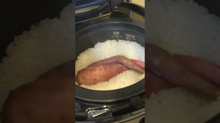 イケメンなさつまいも丸ごとぶち込んで作るさつまいもご飯 #shorts
