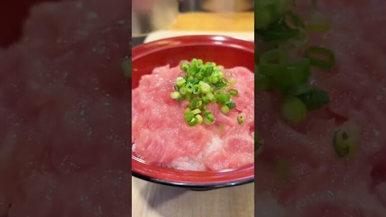 【Heavenly!! Negi Toro Don】Fatty Tuna Bowl  #shorts #sushi #chefhiro #japan