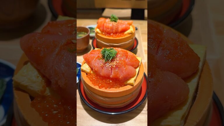 明太子が贅沢に丸ごとのったW明太いくら玉子焼き丼！【福岡 博多：うお田】