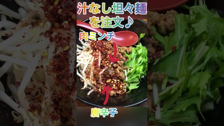 【かいえん】汁なし坦々麺が絶品✨平麺をペーストとかき混ぜたら完成🍜辛さも効いた絶品の一杯♪【岐阜 ラーメン】