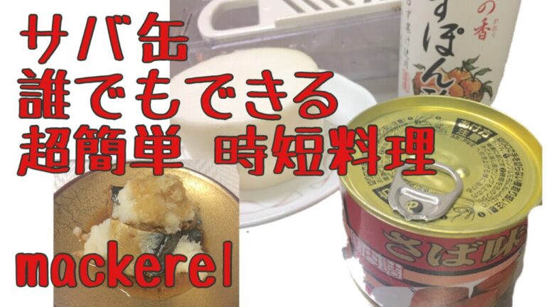 サバ缶 mackerel で簡単時短料理 火を使わない おつまみ もう一品レシピ ASMR
