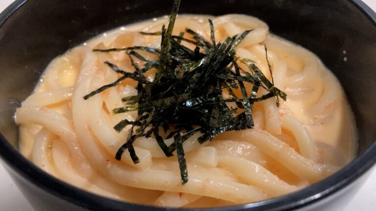 レンジで簡単に作れる明太バタークリームうどんが旨すぎてすぐなくなった