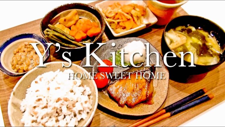 【夜ごはん】ぶりの照り焼き＆がんもどきの煮物＆人参とレンコンのきんぴら＆わかめとアゲの味噌汁＆納豆