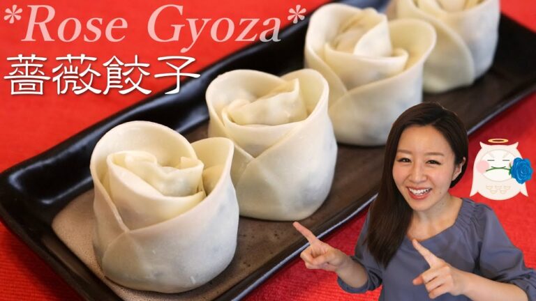 【cooking】実は普通の餃子より簡単✨️薔薇餃子の作り方🌹Photogenic!!✨️