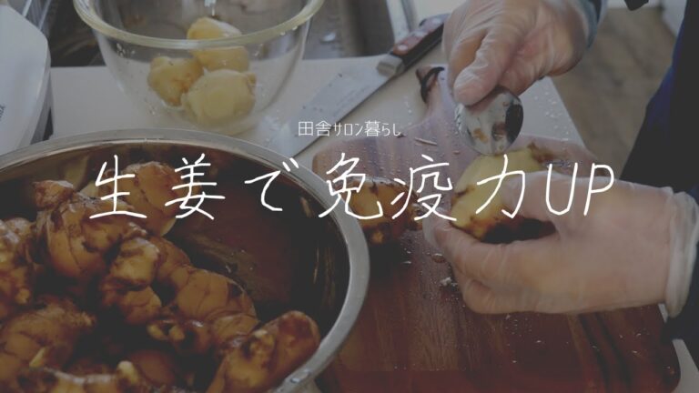 【田舎暮らし】四万十生姜でシロップ・佃煮・万能調味料つくり/お客様と生姜シロップで温まる