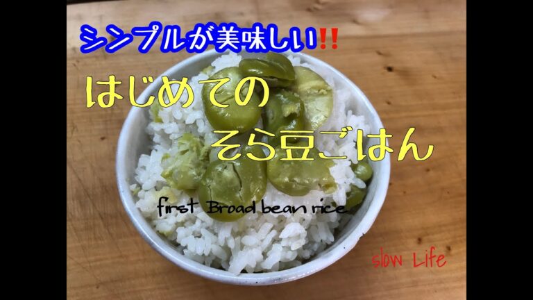 【料理】初めてそら豆ご飯を作ってみました