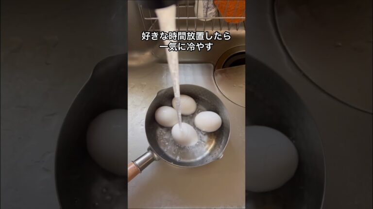 放置で超簡単 味玉レシピ！ 火の使用時間を最小限にして、トロトロな煮卵作ってみた　#味付き玉子 #煮卵 #ズボラ料理 #簡単レシピ #アラサー女子 #めんつゆ #たまご #おつまみ #short
