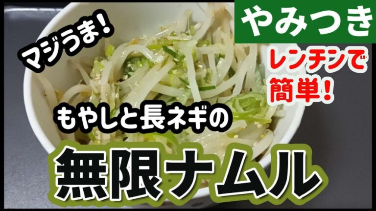 【やみつき】安かった長ネギともやしでおつまみにもおかずにもなっていくらでも食べられる無限ナムルです