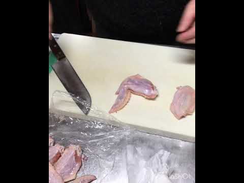 鷄手羽先の揚げない甘辛揚げ(倍速)