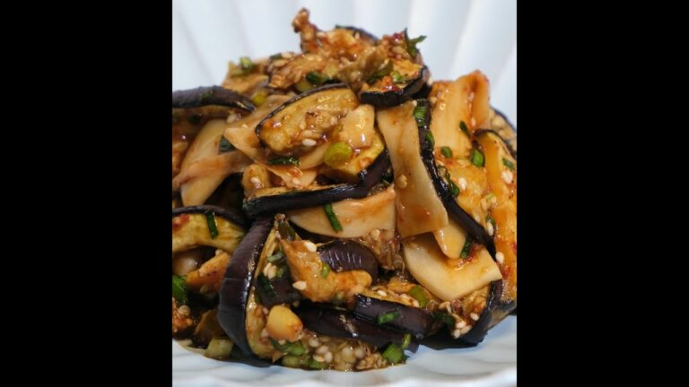 焼きなすのナムル 作り方 / 茄子ナムル / ニラ醤油ソース | 時短レシピ #Shorts