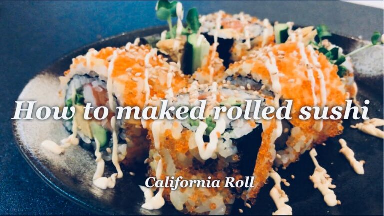【カリフォルニアロール】超簡単なレシピと巻き方！サーモンとびっこなどで見た目華やか！