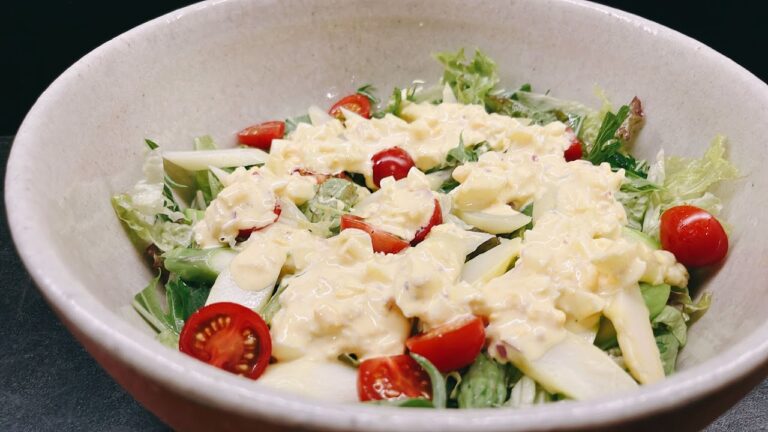 ホワイト&グリーンアスパラのタルタルマヨドレサラダ【365日サラダ記念日124皿目】