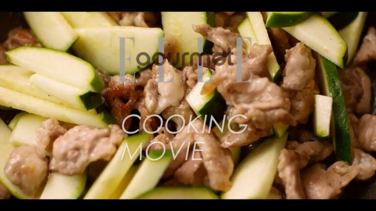 レシピ「ズッキーニの生姜焼き」　Recipe "Pork Zucchini Ginger"｜ELLE gourmet