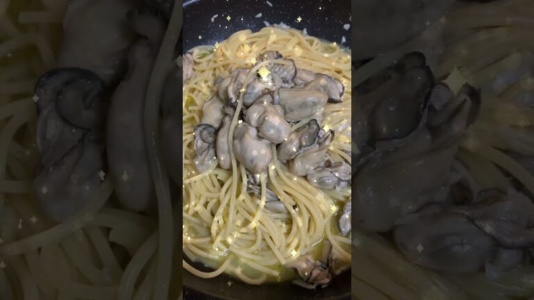 牡蠣の季節がやって来た～(*''ω''*)牡蠣１キロを使ってパスタを作ってみた #shorts