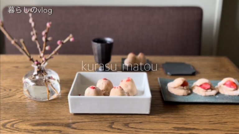 春を楽しむ/ショーケースの仕上げ/あさりのオートミールリゾット/いちごのクラフティ/天津飯/そら豆ピザトースト/オーブン陶芸・板皿/いちご大福/ひなまつり//団地暮らし