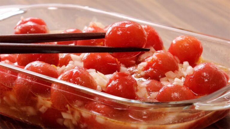 （字幕有り）止まらない味、トマトマリネ🍅、食べ過ぎに注意。マーマレードトマトマリネ、トマトを美味しく食べる方法。