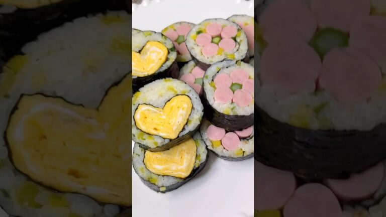 킴파　可愛い巻き寿司作ったよ #簡単レシピ #kawaii #bento