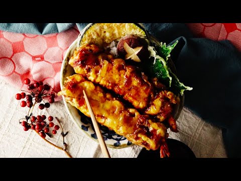 【かさ増し】なんちゃって巨大海老天丼【かさ増し】