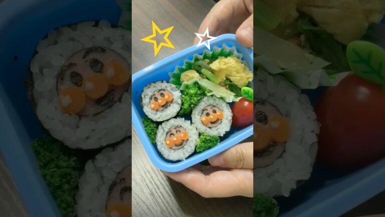 【キャラ弁】アンパンマン 巻き寿司風【まきまきおにぎり】 #お弁当