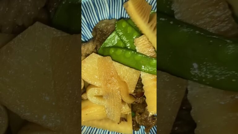 筍の煮物と豆腐のお汁