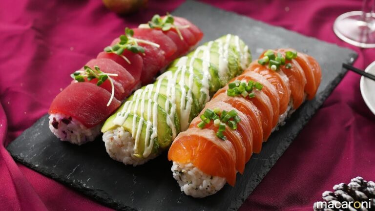くるくる巻いて華やか♪ ３色ロール寿司 の レシピ 作り方