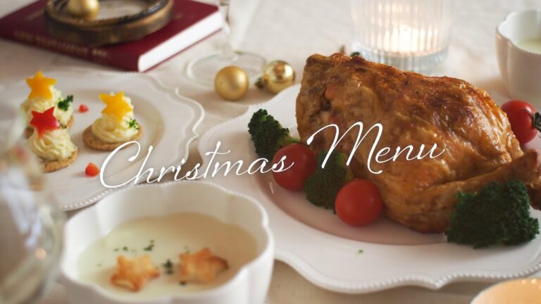 家族で楽しむクリスマスメニュー🎅🎄ローストチキン￤ビシソワーズ￤ポテトサラダツリー🎄