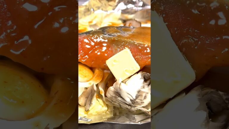 【食事vlog】簡単料理！ちゃんちゃん焼き風鮭と野菜の蒸し焼き！ #食事vlog #ズボラ飯 #short