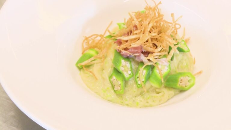 #05【包丁人】ホテルシェフ直伝「オクラと長芋の冷製パスタ」