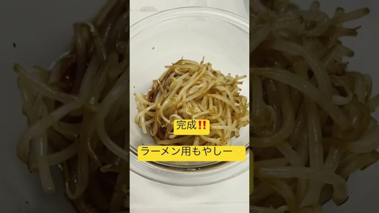 【ポイントは水🚰】だれでもできる、ラーメン用もやしの作り方‼️ #もやし料理 #おうちラーメン #宅麺 #おひるごはん