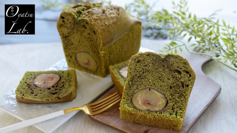 栗の抹茶パウンドケーキ　簡単！混ぜるだけ！/ Matcha Pound Cake with Chestnut [Easy Recipe] | Oyatsu Lab.