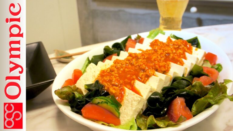 オリンピックの超簡単レシピ　鶏そぼろのピリ辛豆腐サラダの作り方