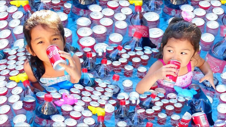 コーラ大好き！コーラプールで飲み放題♪飲みすぎでお腹が膨れちゃったパパ救出☆ himawari-CH