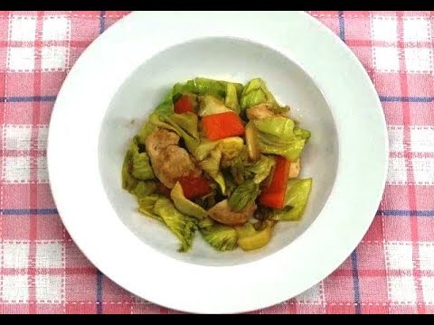 【季節の野菜レシピ〔春野菜〕】『キャベツと鶏肉のみそ炒め』