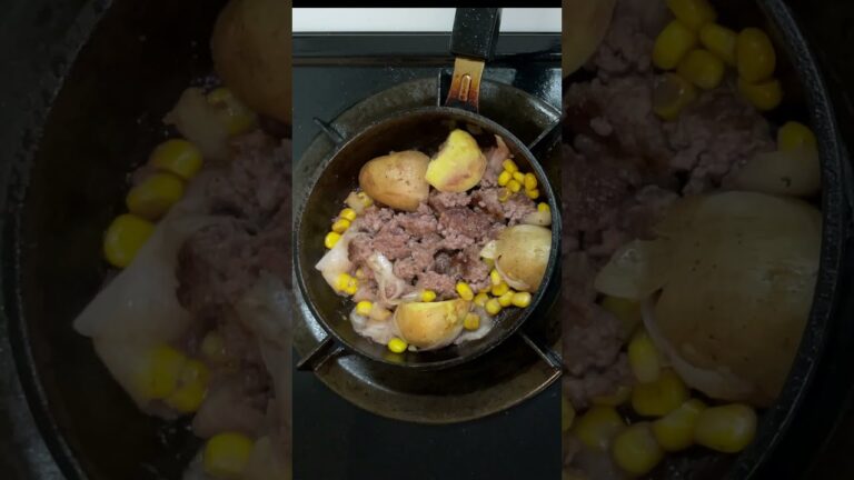 【 10分弁当 切り抜き 】マック風！？肉じゃがコーン弁当〜包丁もまな板もいらない 【 bento 】(313)