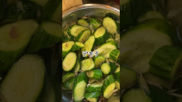 【エバラ浅漬けの素】お得きゅうりを大量に漬けたよ #簡単料理 #簡単レシピ #きゅうり #浅漬け #宅飲み #チャミスル #shorts