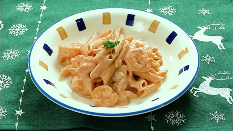 ＜スマイルクッキング＞８７エビのトマトクリームパスタ