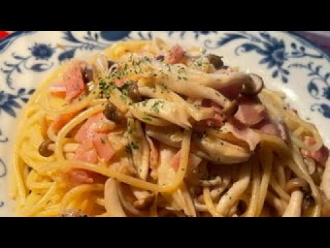 ペペロンチーノ　ベーコン、しめじ　#shorts Peperoncino  स्वादिष्ट