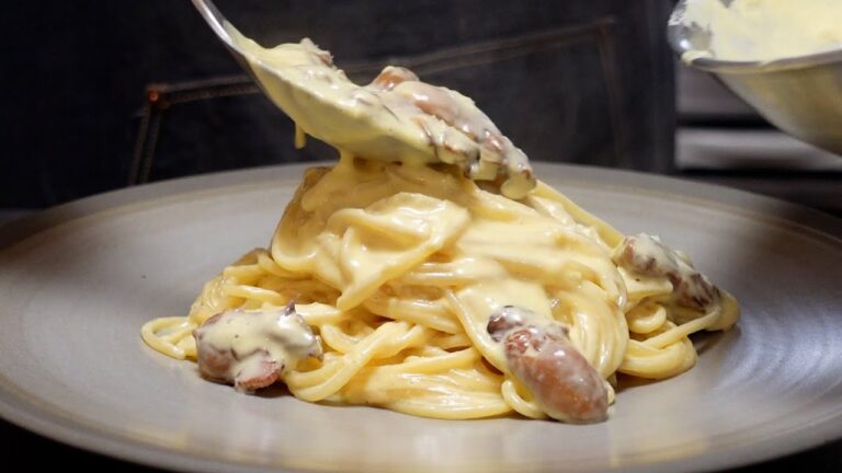 こんなカルボナーラ食べてみたい？牡蠣と葱で作る濃厚パスタ