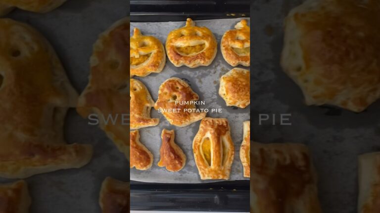 ハロウィンにぴったりなパンプキンパイとスイートポテトパイ🥧🎃#shortvideo #shorts #youtubeshorts #ハロウィン #halloween
