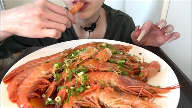 【ASMR 咀嚼音】生海老🦐！fresh shrimp！