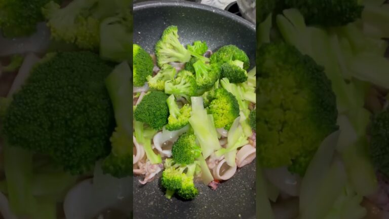 イカとブロッコリーのペペロン炒め🦑🥦