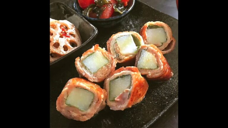 100 櫻井商店昆布酢極レシピ動画：簡単！お弁当◎長芋と青しその甘だれ豚巻き