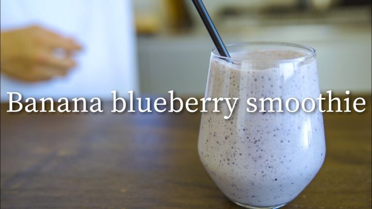 【アラサー独身男性料理】朝食に最適バナナブルーベリースムージー【超絶簡単】