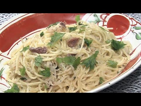 切り干し大根とアンチョビの和風スパゲティ