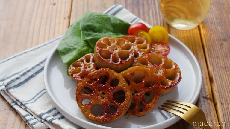 【ガリバタれんこんステーキ】れんこんひとつで！シャキシャキ食感と濃いめのタレがクセになる♪｜macaroni（マカロニ）