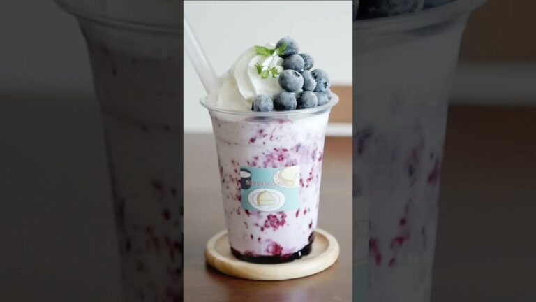 ブルーベリークリームチーズスムージー　#shorts