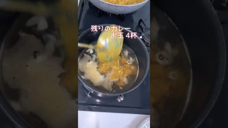 カレーの残りでお出汁香るカレーうどん作ってみた #shorts