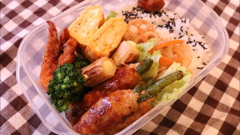 【夫のお弁当】調理動画＃29「インゲンの肉巻き弁当」寝坊に備えて前日から調理～bento