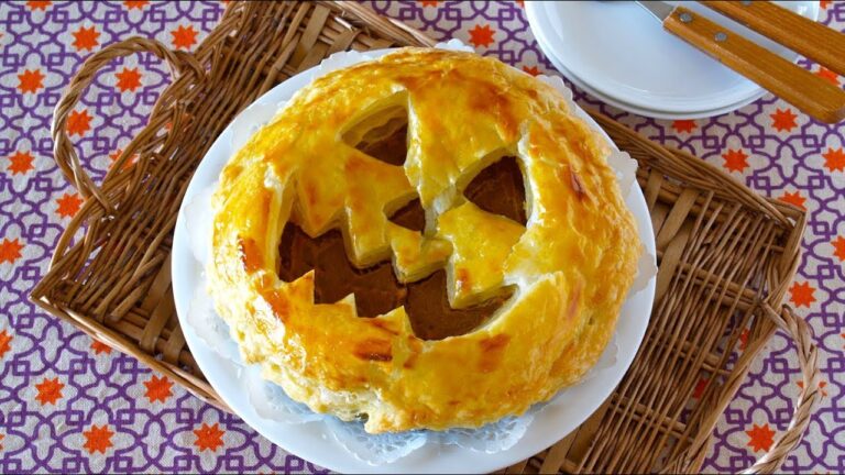 How to Make Halloween Jack-o'-Lantern Pumpkin Pie (Recipe) ハロウィン ジャックランタン パンプキンパイの作り方 (レシピ)