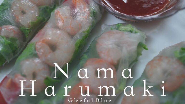 海老の生春巻き☆Shrimp raw spring roll